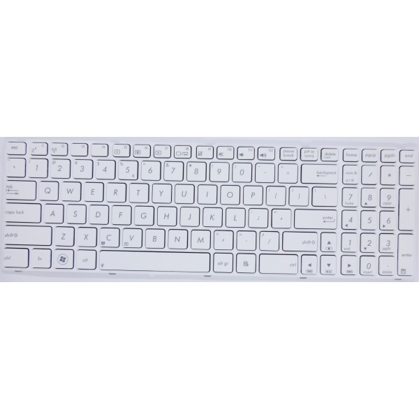 Клавиатура за Asus A52 F50 F70SL G51 G72 G73 K52 K53 K73 N60 N61 N70 N71 X75 Бяла с бяла рамка