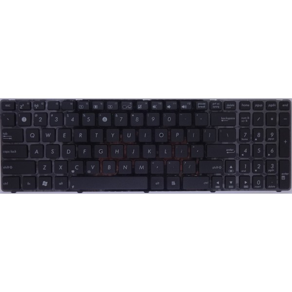 Клавиатура за Asus A53 K53 K54 K54C K75 X53 X73 Черна с черна рамка