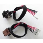 Букса / dc jack за Asus K55 K55A U57 U57A вътрешен пин 2.5mm с кабел