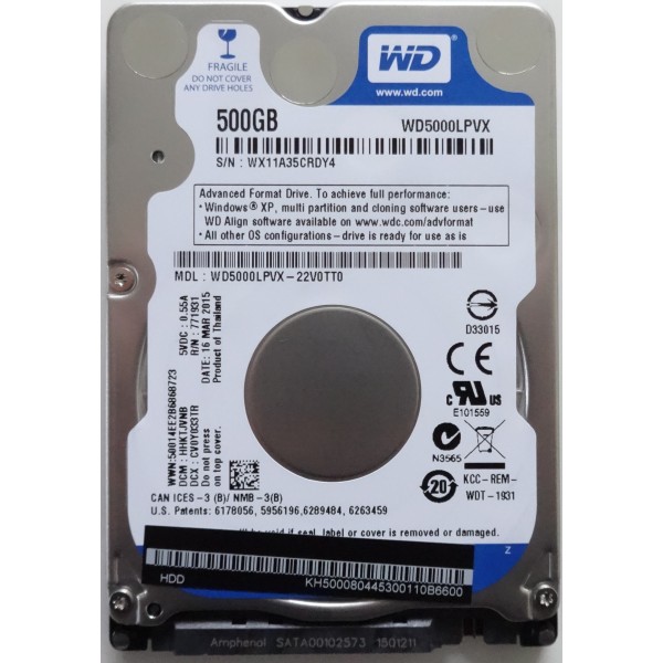 Хард диск 2.5 WD 500GB SATA 5400 rpm