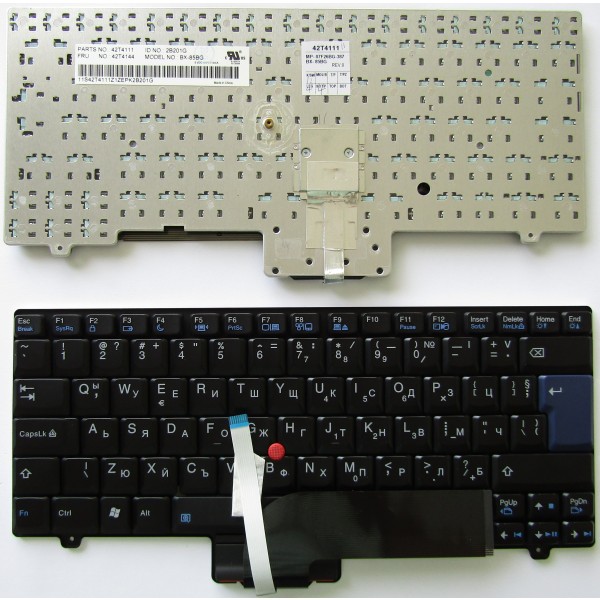 Клавиатура за IBM / Lenovo ThinkPad SL300 SL400 SL500 Черна Голям Ентър Фабрична Кирилица BG