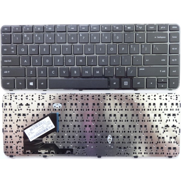 Клавиатура за HP Pavilion 14-B000 Черна с черна рамка за Win8