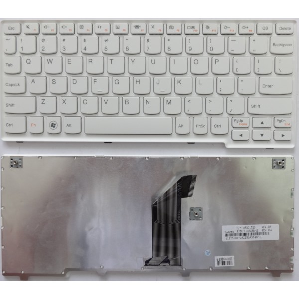 Клавиатура за Lenovo IdeaPad S110 S206 Бяла с бяла рамка US
