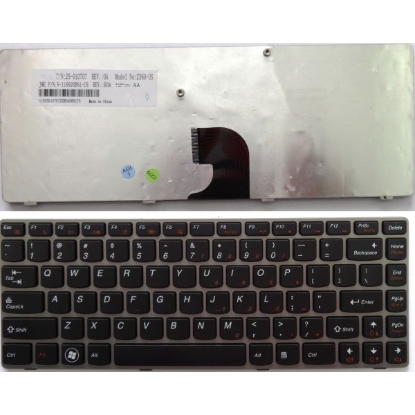Клавиатура за LENOVO Z360 BRONZE FRAME BLACK
