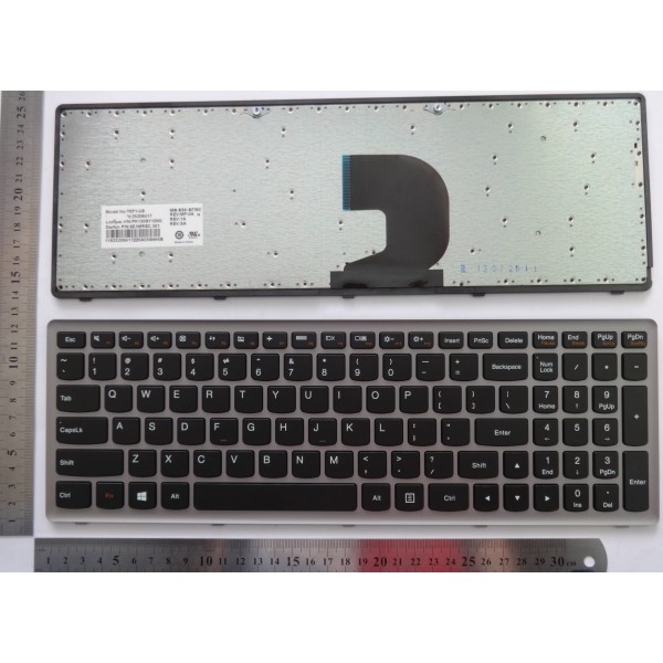 Клавиатура за LENOVO Z500 SILVER FRAME BLACK (Win8)
