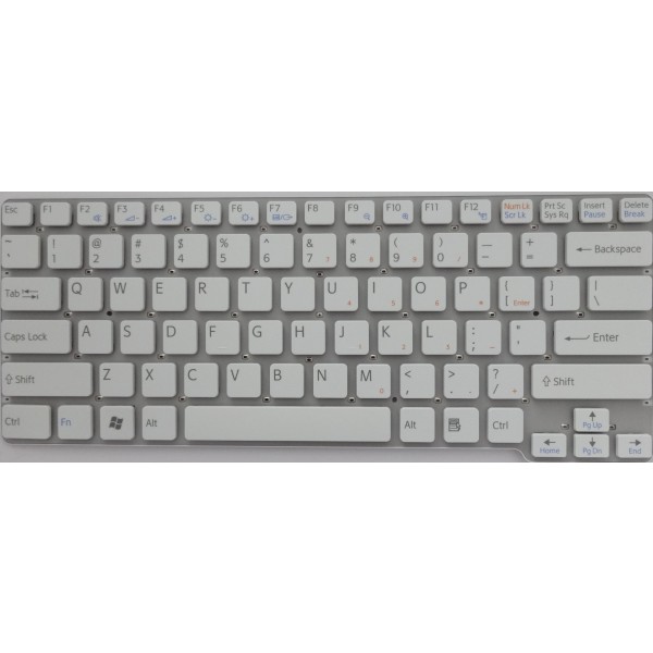 Клавиатура за Sony Vaio VGN-CW VPC-CW | US - Сиво-Бяла
