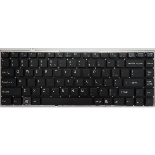 Клавиатура за Sony Vaio VGN-FW серия Черна без рамка