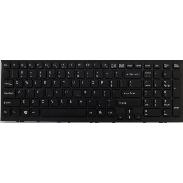 Клавиатура за Sony Vaio VPC-EE черна с рамка