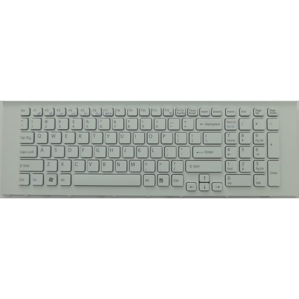 Клавиатура за Sony Vaio VPC-EJ Серия Бяла с рамка US