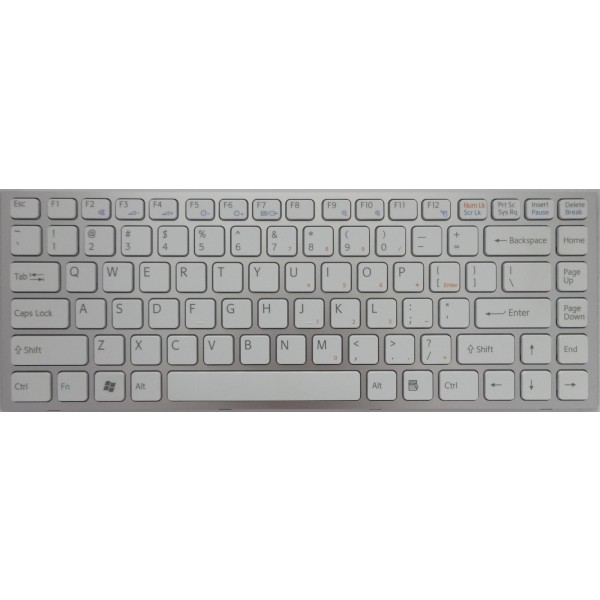 Клавиатура SONY VPC-S Series SILVER FRAME WHITE