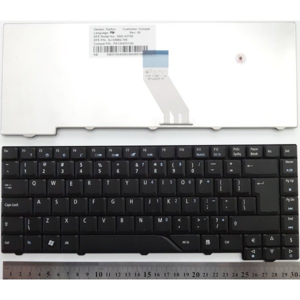Клавиатура за Acer Aspire 6920 5930 5920 5910 5720 5710 5535 5520 5320 310 4920 4910 4720 Черна голям ентър