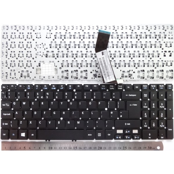 Клавиатура за Acer Aspire V5-531 V5-551 V5-571 M3-581 M5-581 Черна без рамка UK Голям Ентър