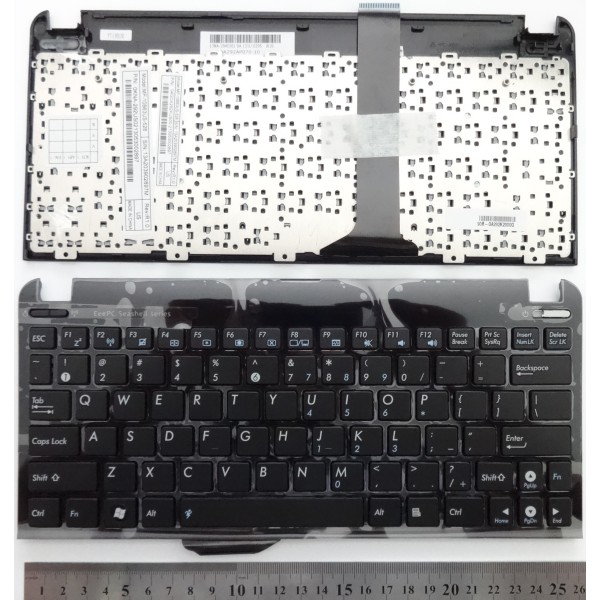 Клавиатура ( palmrest ) за Asus 1015PE Черна с черен палмрест