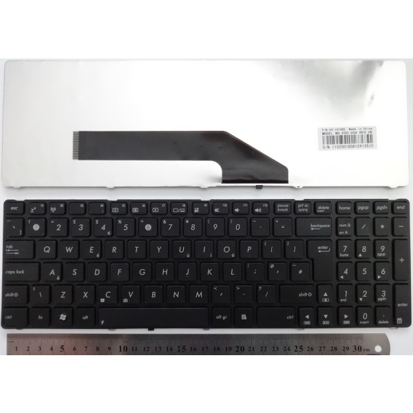 Клавиатура за Asus K50 K51 K60 K62 K70 P50 X50 X70 с рамка UK голям ентър