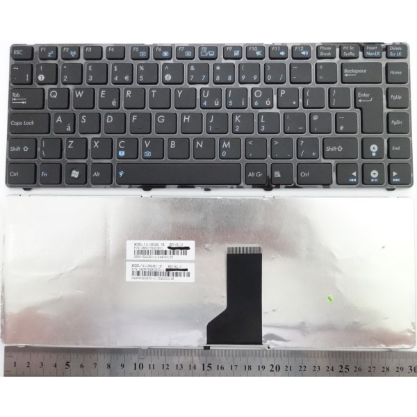 Клавиатура за Asus N43 U30 U31SD U35 UL30 UL80 Гланцова Черна Рамка UK