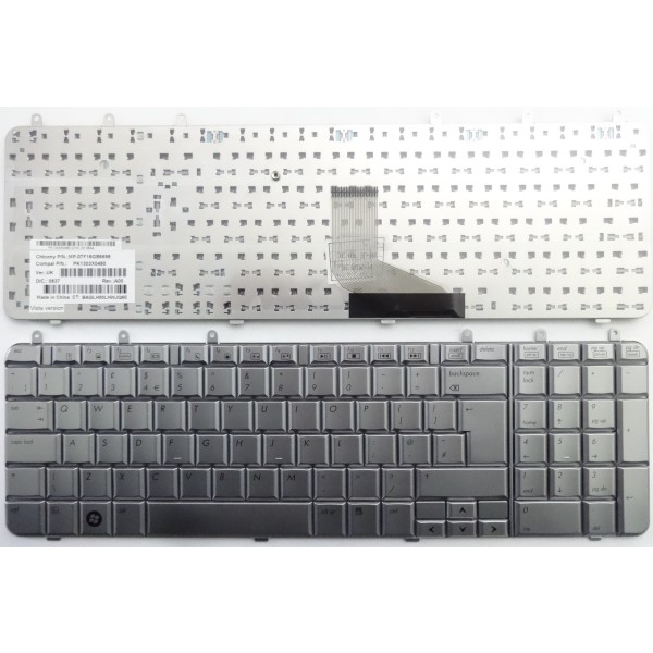 Клавиатура за HP DV7-1000 сребърна с голям ентър UK
