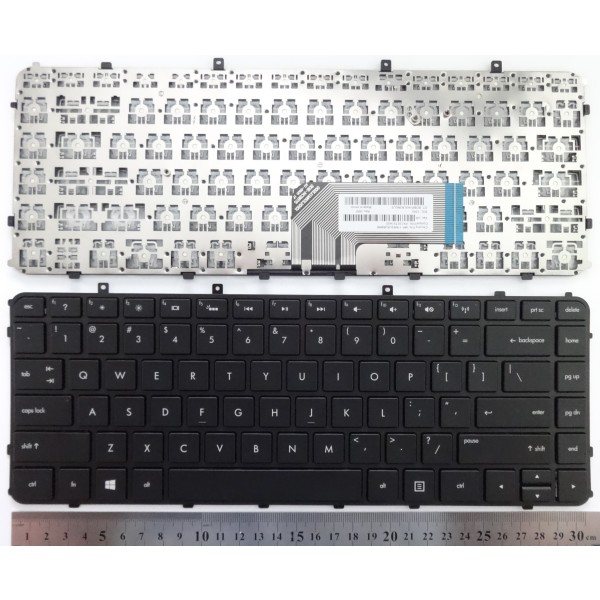 Клавиатура за HP ENVY4-1000 Черна с черна рамка за моделите с подсветка за Win 8 - MP-11M63USJ6982