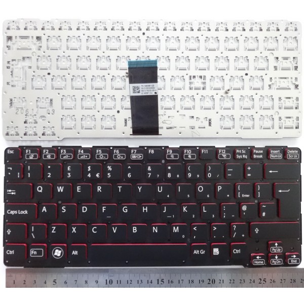Клавиатура за SONY SVE14A Черна | Red side | За моделите с Подсветка | Голям ентър - UK
