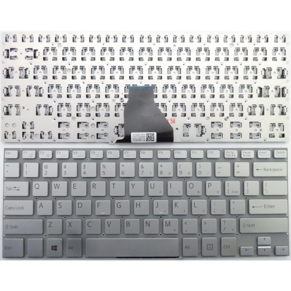 Клавиатура за Sony VAIO FIT 14E Сребърна без рамка