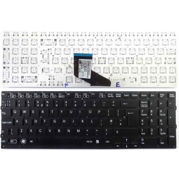 Клавиатура за SONY VPC-F24 VPC-F21 VPC-F23 Черна без рамка с голям ентър UK