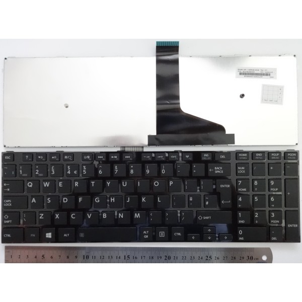 Клавиатура за Toshiba C55-A Черна гланцова рамка с голям ентър Win 8 UK