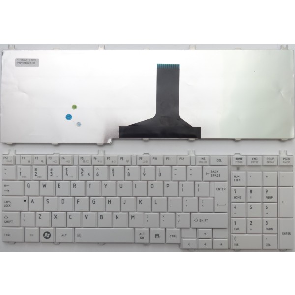 Клавиатура Toshiba Satellite C650 C660 C655 C670 C675 L650 L655 L670 L750 L755 L775 Бяла Голям Ентър