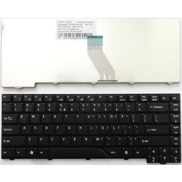 Клавиатура за Acer Aspire Acer Aspire 6920 5930 5920 5910 5720 5710 5535 5520 5320 310 4920 4910 4720 Черна