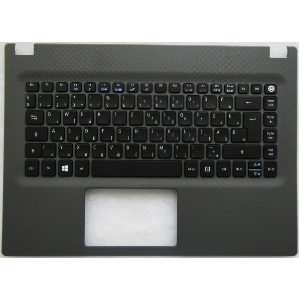 Сив Palmrest HUN за Acer Aspire E5-422 E5-432 E5-452 E5-473 E5-474 E5-491 c черна клавиатура | 6B.MXQN2.016