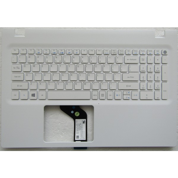 Бял Palmrest US за Acer Aspire E5-522 E5-532 E5-552 E5-573 c черна клавиатура | 6B.G89N7.028