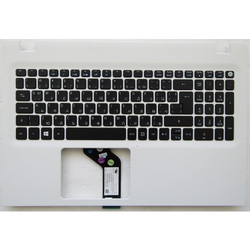 Клавиатура за Acer Aspire E5-573G E5-573 E5-552 E5-532 E5-522 Черна с Бял Palmrest Оригинална Кирилица BG | 6B.MW6N7.005