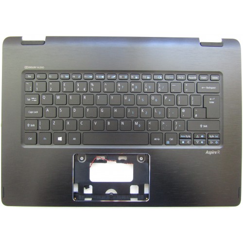 Клавиатура за Acer Aspire R5-471T R5-431T Черна с Черен Palmrest с Подсветка UK