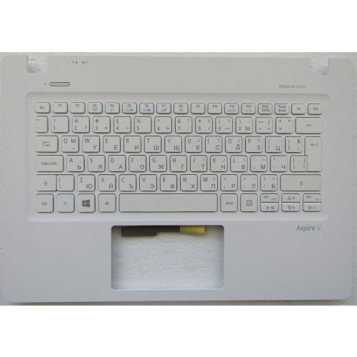 Клавиатура за Acer Aspire V3-372 Бяла с Бял Palmrest Оригинална Кирилица BG