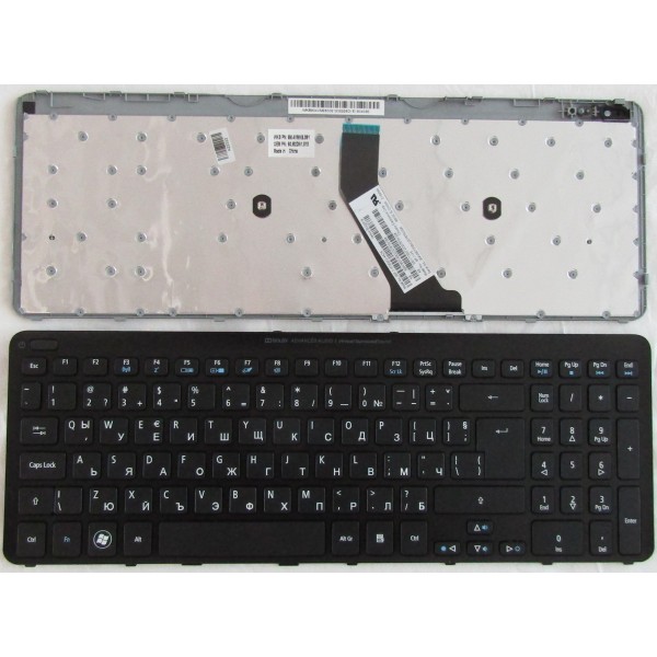 Клавиатура за Acer Aspire V5-531 V5-531P V5-531G V5-571 V5-571G Черна с рамка Фабрична Кирилица BG