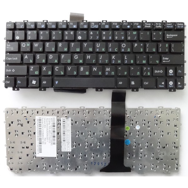 Клавиатура за Asus EEE PC 1015 1025 X101 1011 Черна без Рамка с Фабрична Кирилица BG
