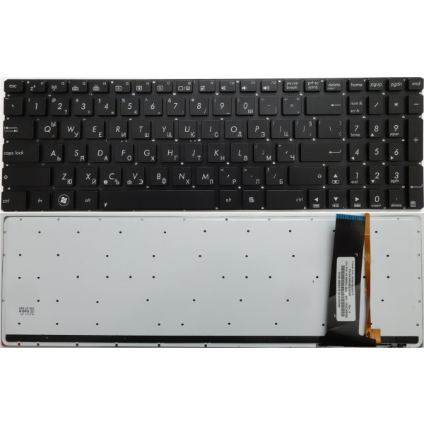 Клавиатура за Asus N56 A56 N76 R500V U500VZ R505 S550C N550 Черна с Подсветка и Фабрична Кирилица BG