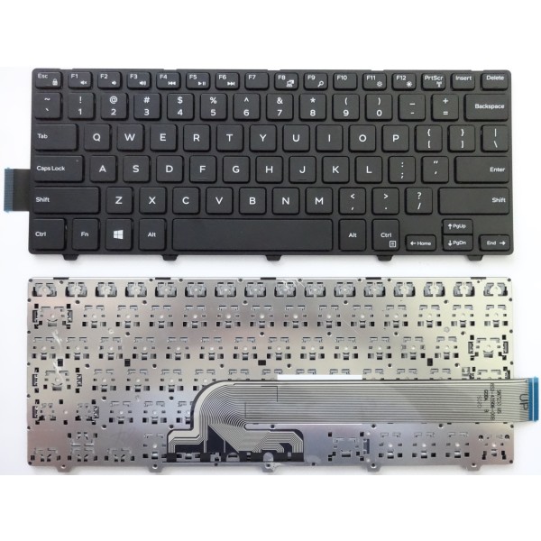 Клавиатура за Dell Inspiron 14-3000 3421 3441 14-5000 5442 5447 Черна с черна рамка
