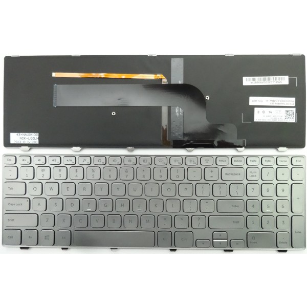 Клавиатура за Dell Inspiron 7537 15-7000 серия сива със сива рамка с Подсветка Win8 