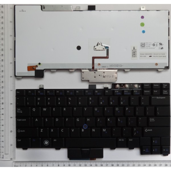 Клавиатура за Dell Latitude E6400 E6410 E6500 E6510 Precision M2400 M4400 M4500 Черна с поинт стик с подсветка 0MPTHF