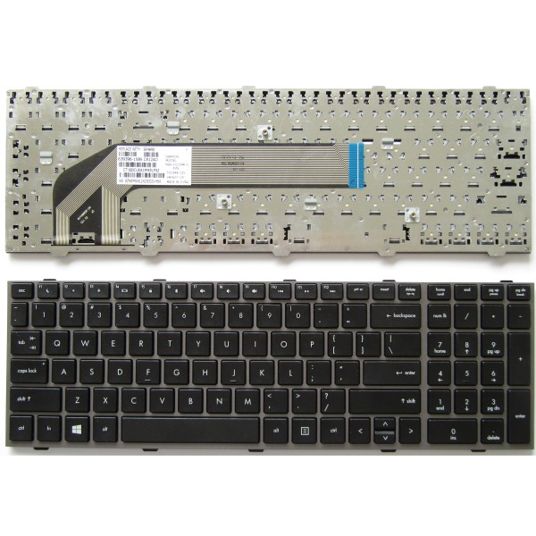 Клавиатура за HP 4540S 4545S Черна със Сива Рамка US