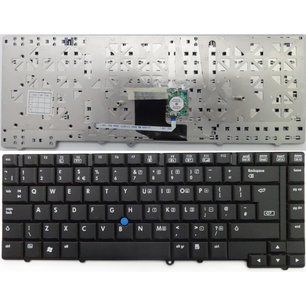 Клавиатура за HP 8530P 8530W Черна с поинт стик Голям Ентър UK