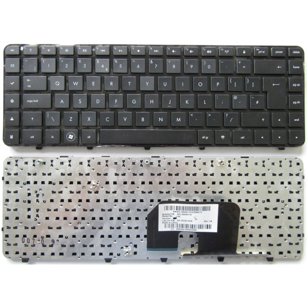Клавиатура за HP Pavilion DV6-3000 DV6-3100 Черна гланцова рамка с Голям Ентър UK