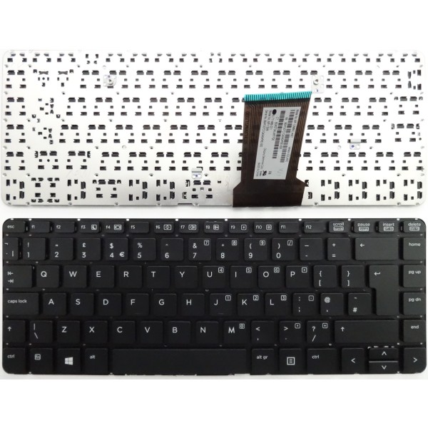 Клавиатура за HP Probook 430 G1 Черна без рамка с Голям Ентър UK за Win8
