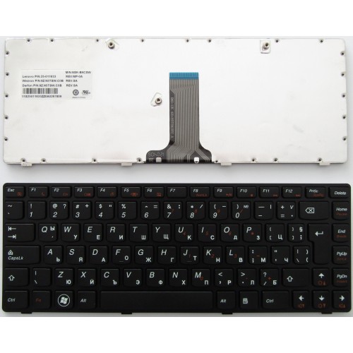 Клавиатура за Lenovo G470 B470 V470 Z470 Черна с Черна Рамка | Фабрична Кирилица BG