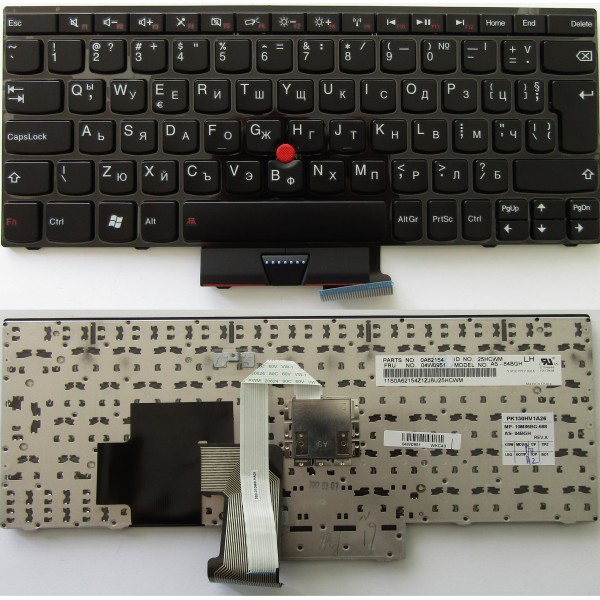 Клавиатура за Lenovo ThinkPad E120 E125 E220 x121 x130 Черна Голям Ентър Фабрична Кирилица BG