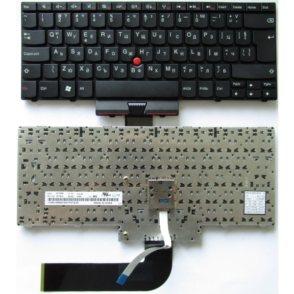 Клавиатура за Lenovo ThinkPad Edge E40 E50 14 15 Черна Голям Ентър Фабрична Кирилица BG - 60Y9568 | 60Y9604