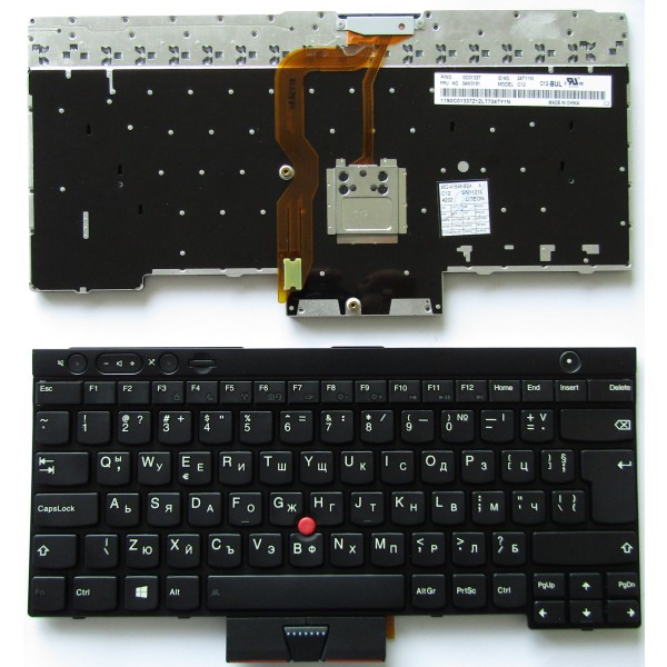 Клавиатура за Lenovo ThinkPad T430 T430i T430s T530 T530i X230 X230i Черна Голям Ентър Фабрична Кирилица BG