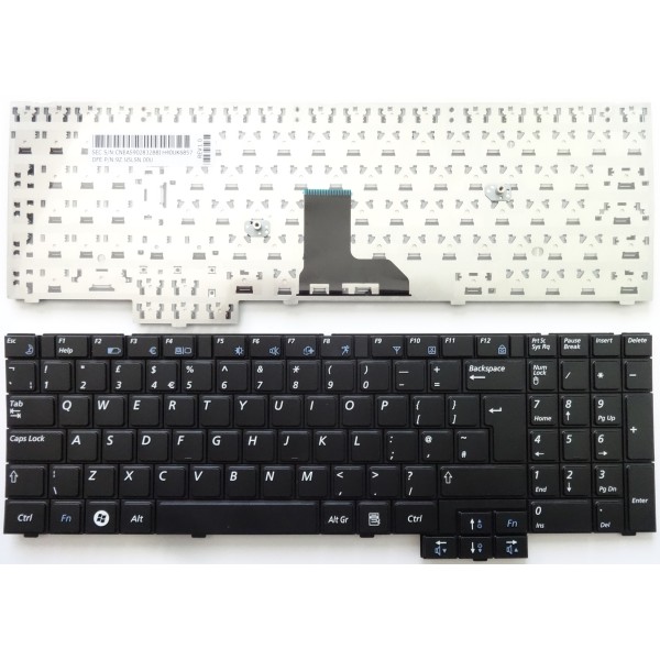 Клавиатура за Samsung R517 R523 R528 R530 P580 R618 R620 Черна Голям Ентър UK