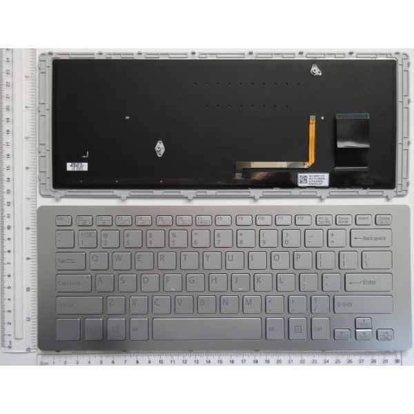 Клавиатура за Sony SVF15N Сива с рамка и подсветка за Win8 