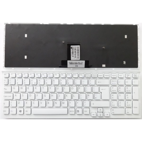 Клавиатура за Sony VPC-EB | Бяла с Бяла Рамка | UK