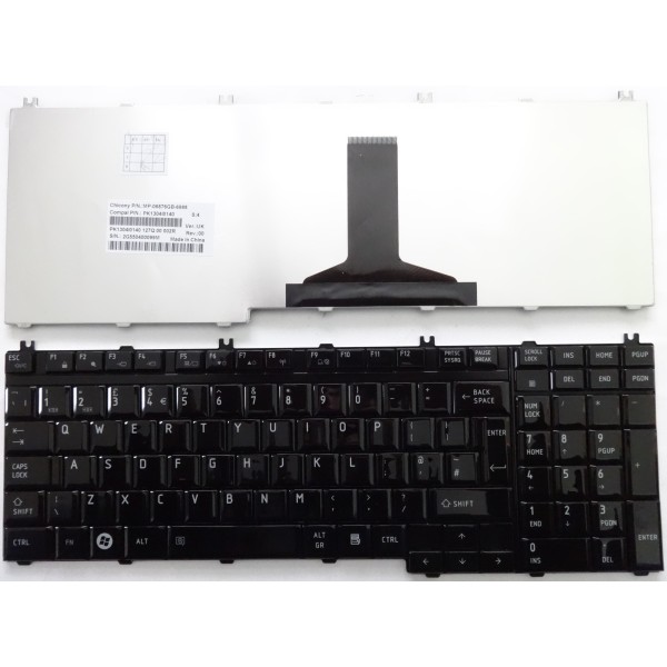 Клавиатура за Toshiba G50 P300 L350 L500 Черна Гланцова с Голям Ентър UK